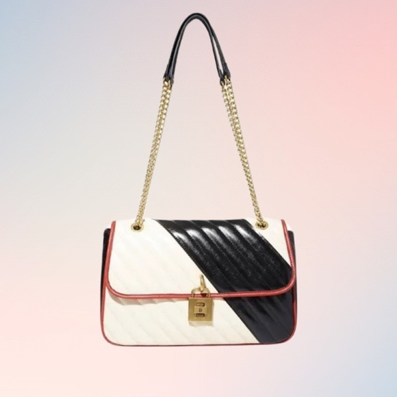 Steve Madden Eloise Women’s Quilted Shoukder Bag, Black/Bone - Picture 1 of 16